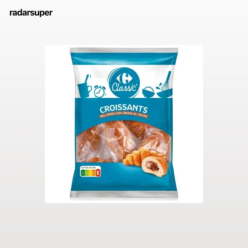 Croissants rellenos de crema de cacao Carrefour Classic 360 g.