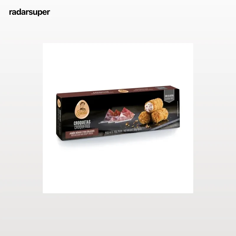 Croqueta de jamón y pan crujiente La Cocina de Senén sin gluten 200 g.