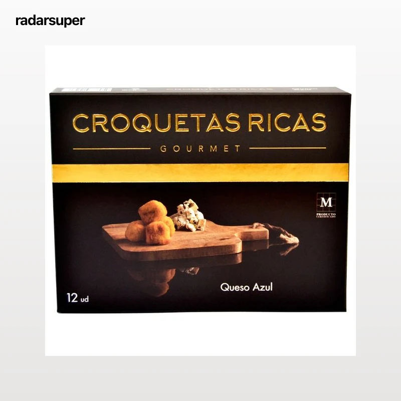 CROQUETAS RICAS Croquetas 100% caseras, ultracongeladas y rellenas de queso azul Gourmet 300 g.