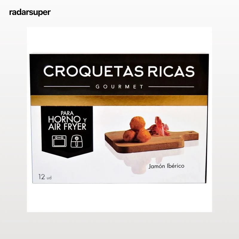 CROQUETAS RICAS Croquetas de jamón ibérico ideales para horno o airfryer 300 g.