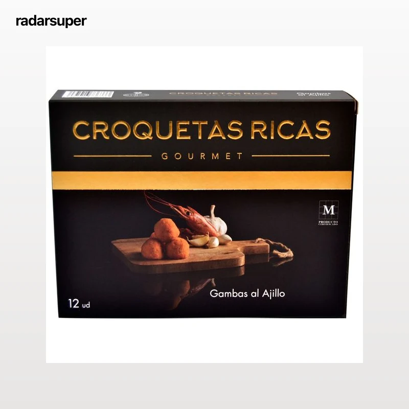 CROQUETAS RICAS Gourmet Croquetas congeladas de gambas al ajillo 12 uds.
