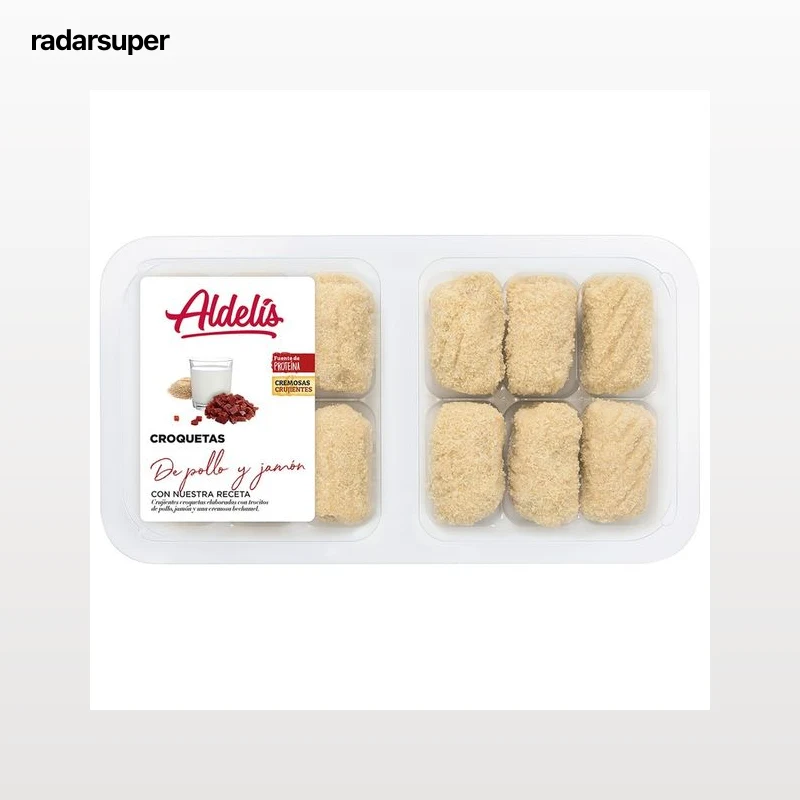 Croquetas con trocitos de pollo, jamón y cremosa bechamel ALDELÍS 12 uds.