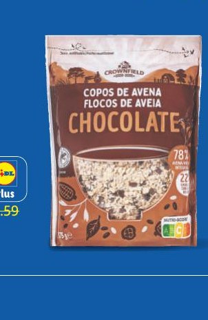 CROWNFIELD Copos de avena con chocolate