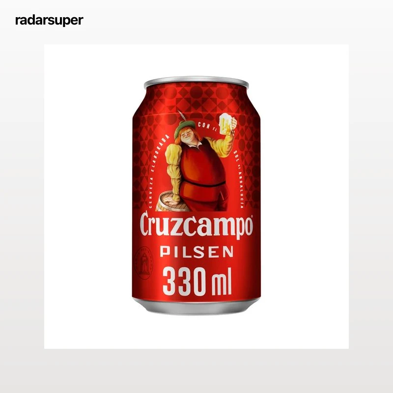 CRUZCAMPO Cerveza ruvia tipo larger, estilo pilsen lata 33 cl.