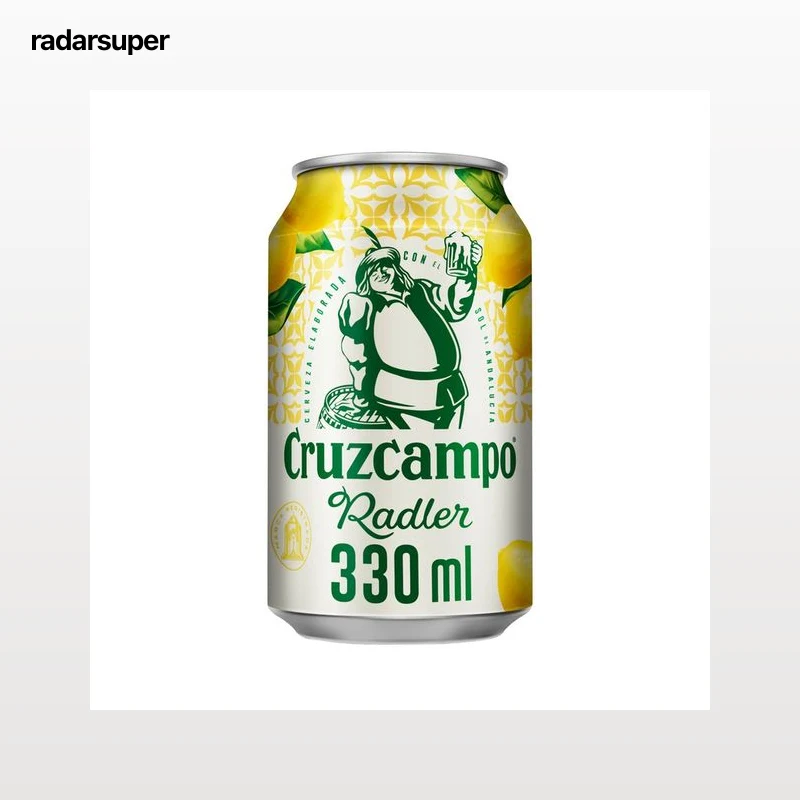 CRUZCAMPO Cerveza tipo Radler (con un toque de limón) lata de 33 cl.