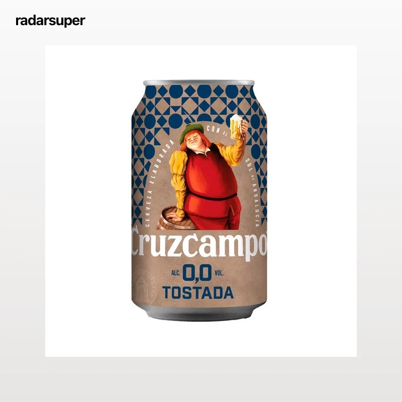 CRUZCAMPO Cerveza tostada 0,0 lata 33 cl.