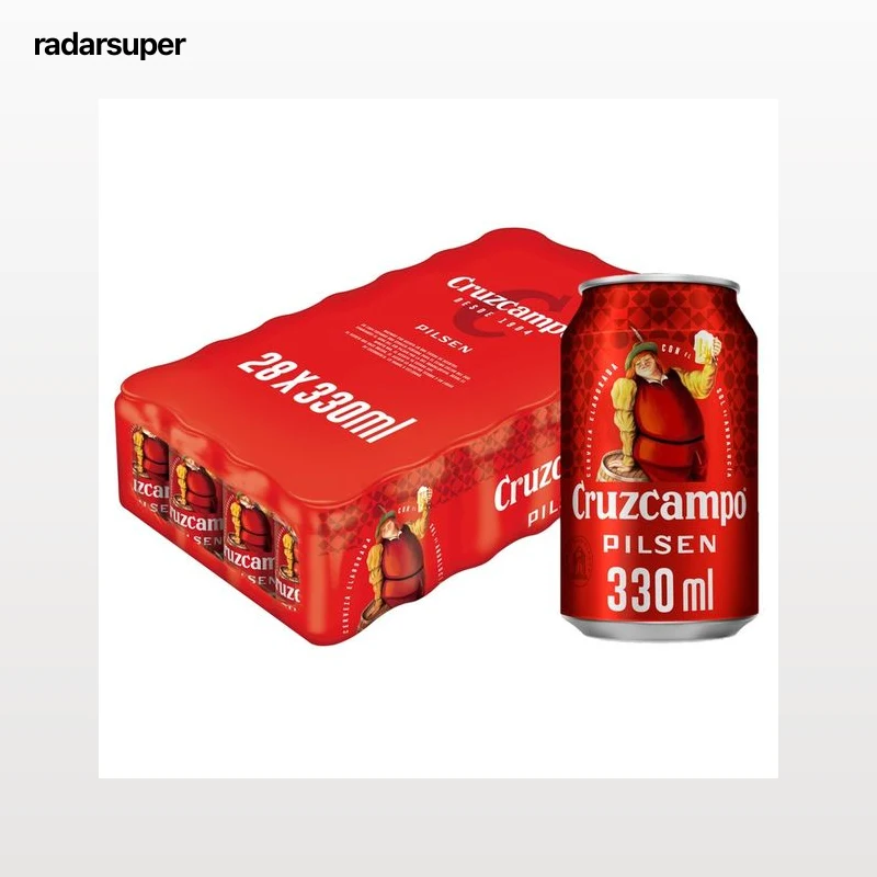 CRUZCAMPO Cervezas rubias tipo larger estilo pilsen pack 28 uds. x 33 cl
