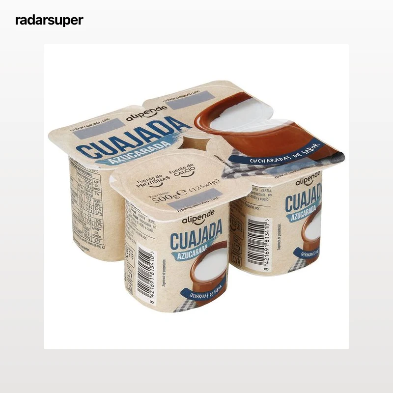 Cuajada Alipende pack 4 125g natural azucarado