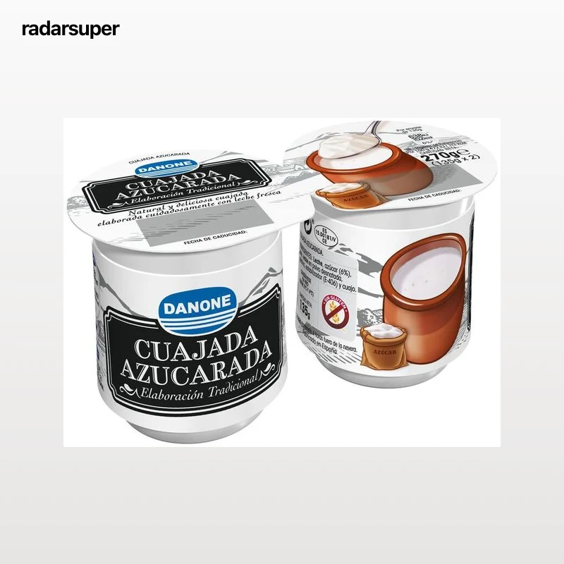 Cuajada Danone pack 2 natural azucarado