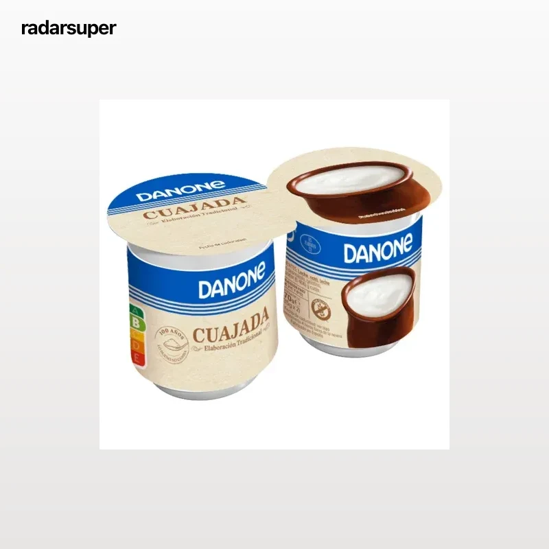 Cuajada Danone sin gluten pack de 2 unidades de 135 g.