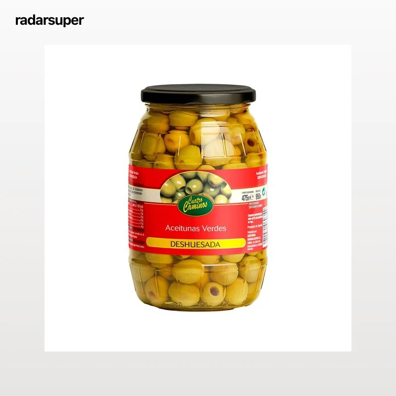 CUATRO CAMINOS Aceitunas sin hueso 475 g.