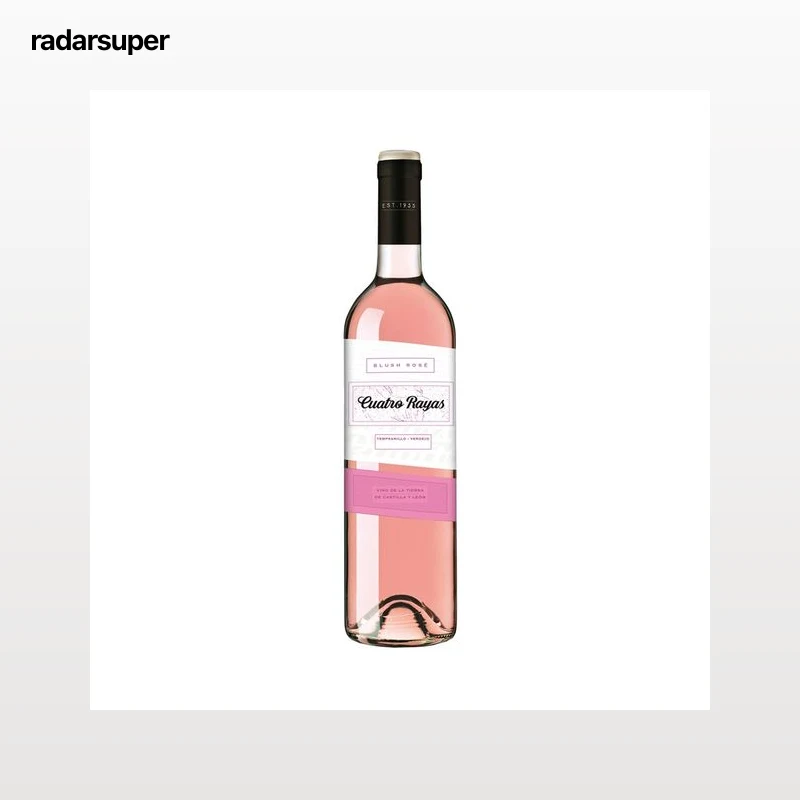CUATRO RAYAS Blush rosé Vino rosado con I.G.P Vino de la Tierra de Castilla y León botella 75 cl.