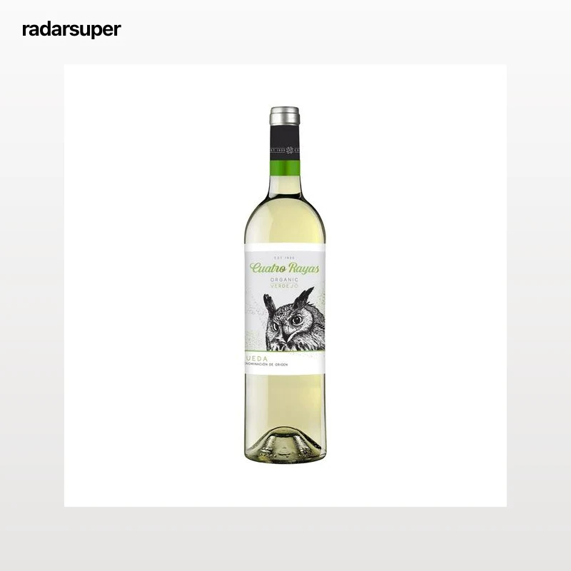 CUATRO RAYAS Vino blanco ecológico con D. O. Rueda botella de 75 cl.