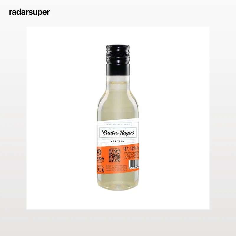 CUATRO RAYAS Vino blanco Verdejo con D.O. Rueda botella 18.7 cl.
