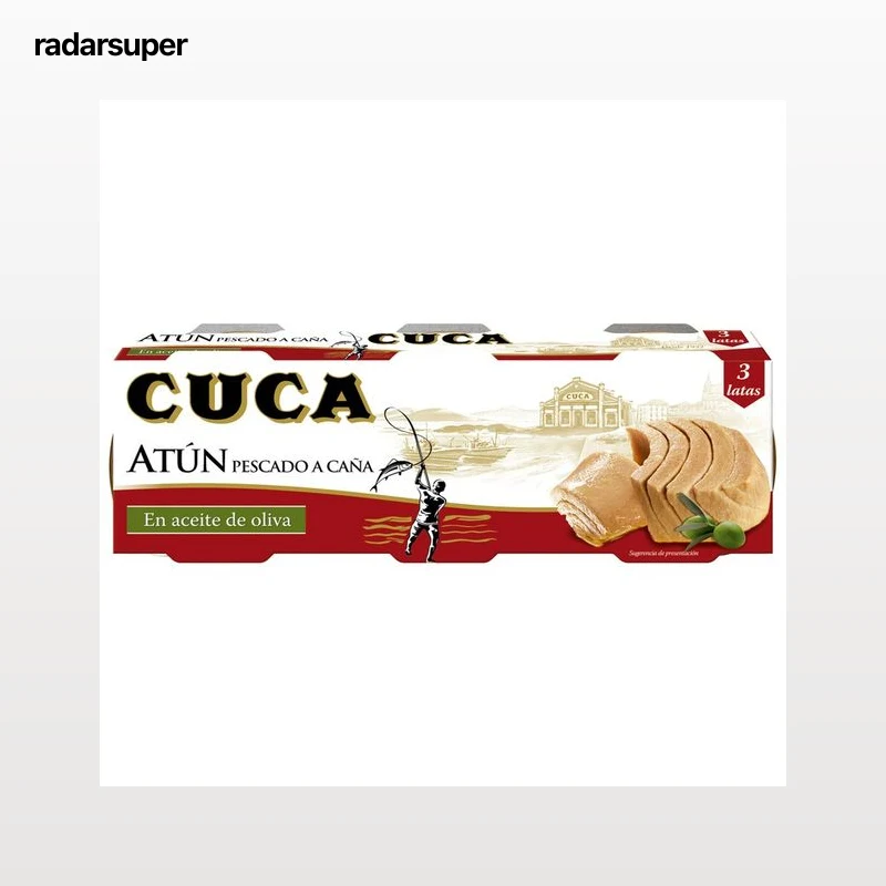 CUCA Atún en aceite de oliva pescado a caña pack 3 uds. x 50 g.