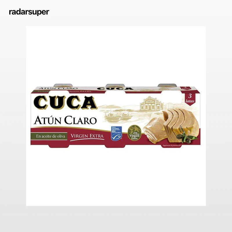 CUCA Atún claro en aceite de oliva virgen extra pack 3 uds. x 67 g.