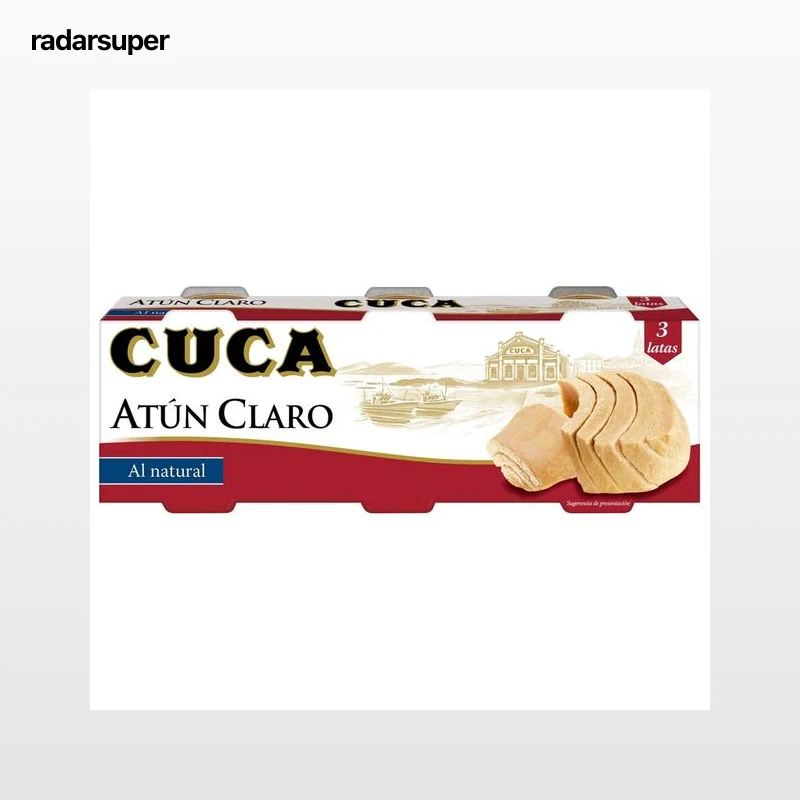CUCA Atún claro al natural pack 3 uds x 67 g.