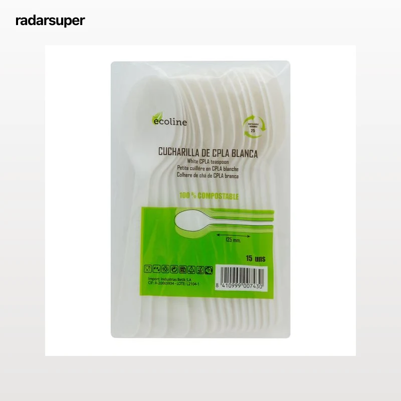 Cucharillas ecológicas Betik 15 uds compostables y biodegradables en maíz