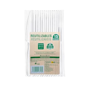 Cuchillos de plástico Bosque Verde reutilizables