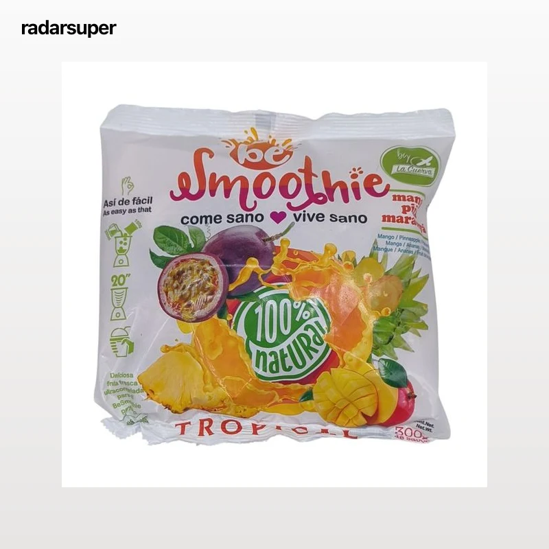 LA CUERVA Be smoothie Mando, piña y maracuya congelados 300 g.