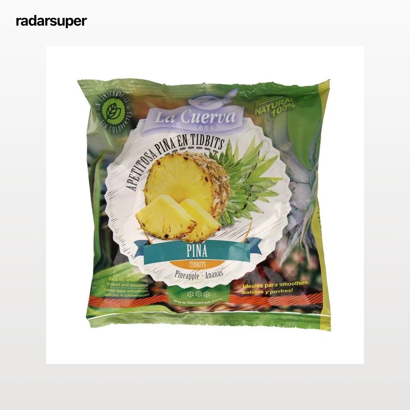 LA CUERVA Piña cortada en tidbits, 100% natural y sin conservantes ni colorantes LA CUERVA 300 g.