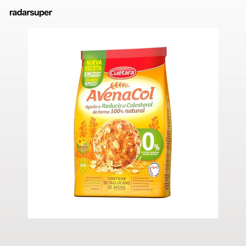 CUÉTARA Avenacol Galletas de avena 0% azúcar 250 g.
