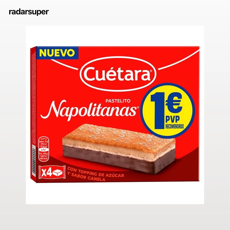 CUETARA Bizcochitos napolitanas 4 uds 78 g.