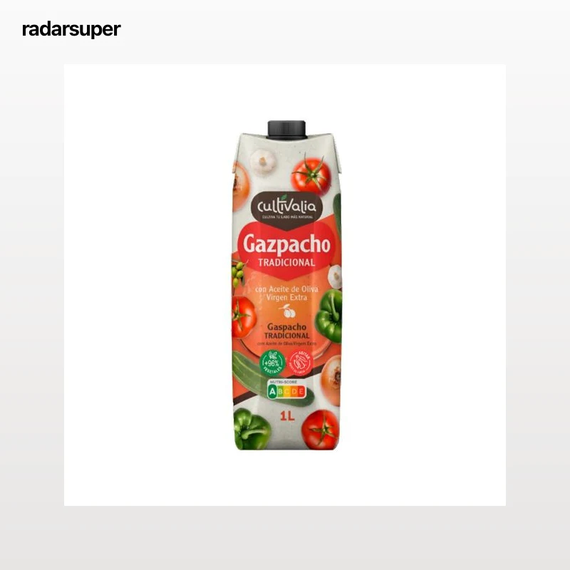 CULTIVALIA Gazpacho tradicional con AOVE e ingredientes naturales brick 1 l.