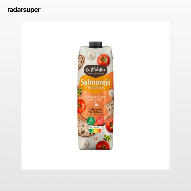 CULTIVALIA Salmorejo tradicional con aceite de oliva virgen extra brik 1 l.