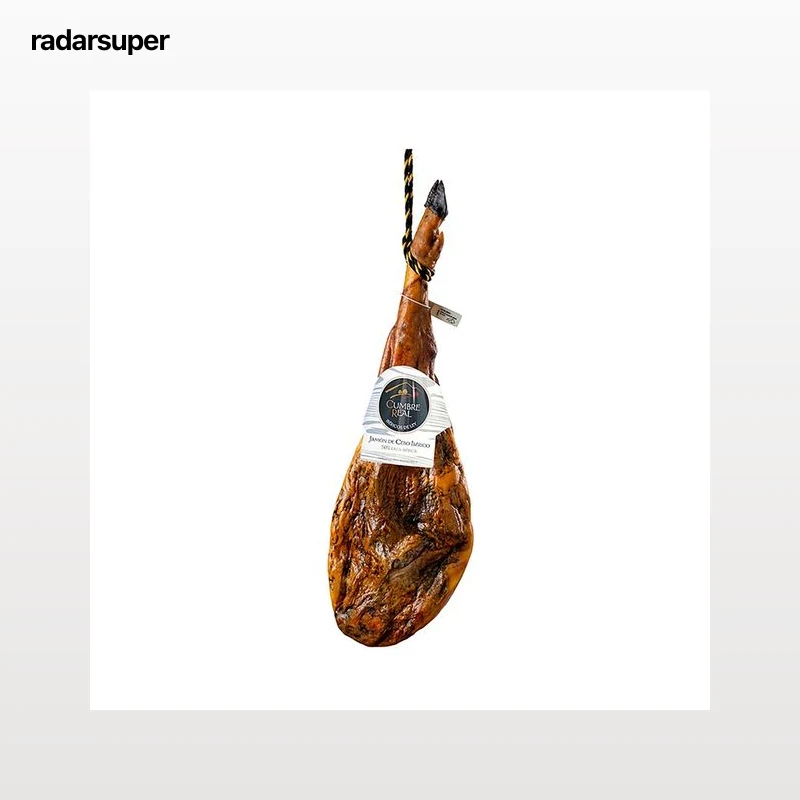 CUMBRE REAL Jamón de cebo ibérico (50% raza ibérica) CUMBRE REAL pieza de 7 a 7.5 kilos (peso aproximado).