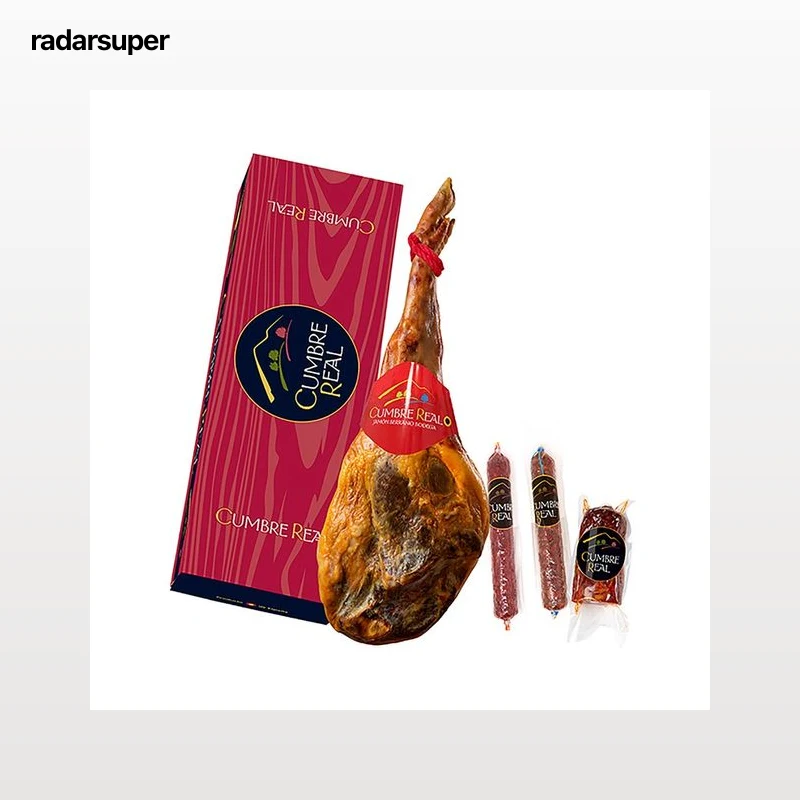 CUMBRE REAL Lote compuesto de jamón serrano de bodega, cabecero de lomo, salchichón y chorizo CUMBRE REAL