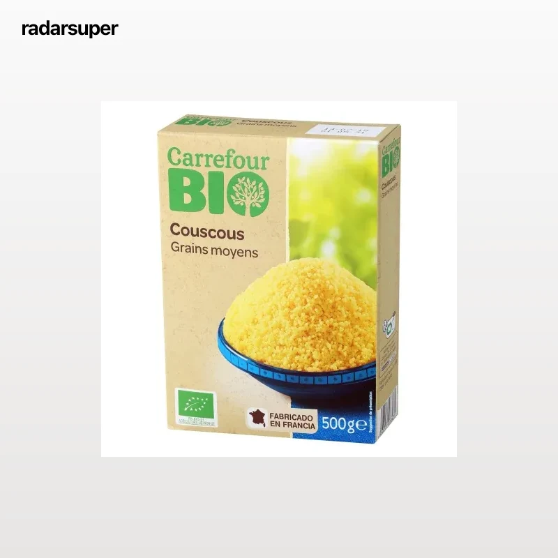 Cuscús grano mediano ecológico Carrefour Bio 500 g.