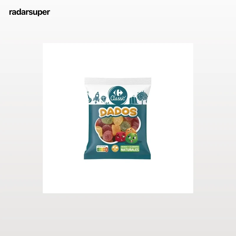 Dados de goma Carrefour Classic sin gluten 250 g.