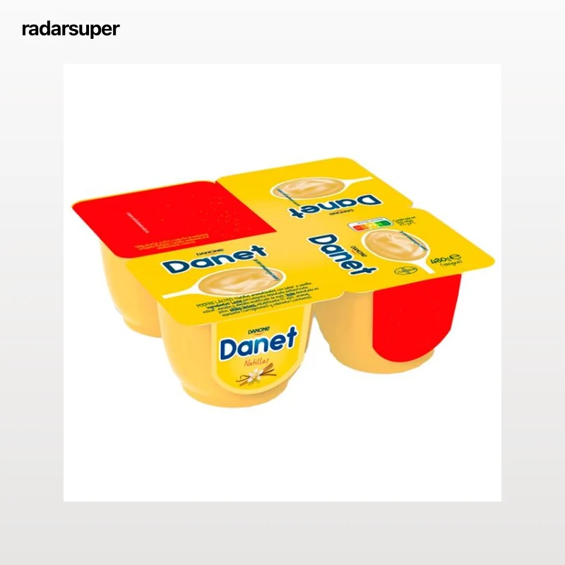 DANET de Danone Natillas con sabor a vainilla 4 x 120 g.