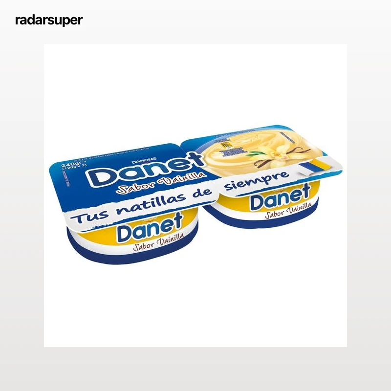 DANET Natillas con sabor a vainilla DANET de Danone 2 x 120 g.