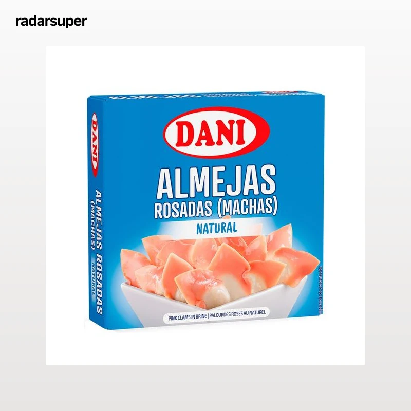 DANI Conserva de almejas rosadas machas Chilenas  Lata 63 g
