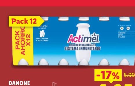 DANONE Actimel fresa kids