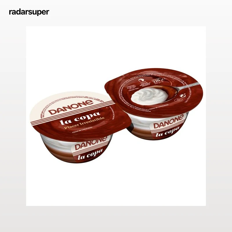 DANONE Copa de chocolate y cremosa nata DANONE 2 x 110 g.