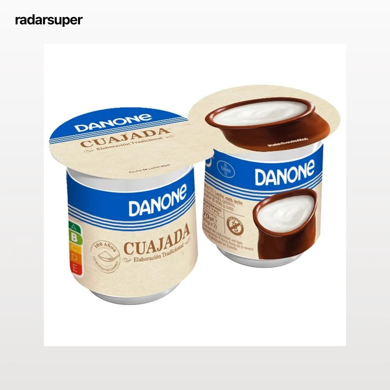DANONE Cuajada azucarada de leche fresca, elaborada de forma tradicional 2 x 135 g.