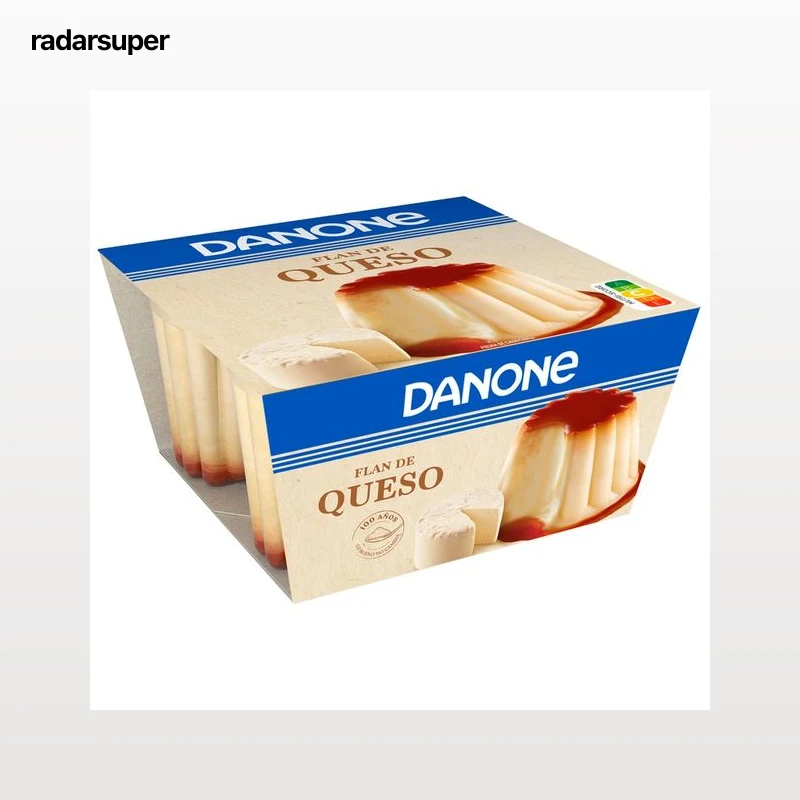DANONE Flan de queso elaborado sin gluten DANONE 4 x 100 g.