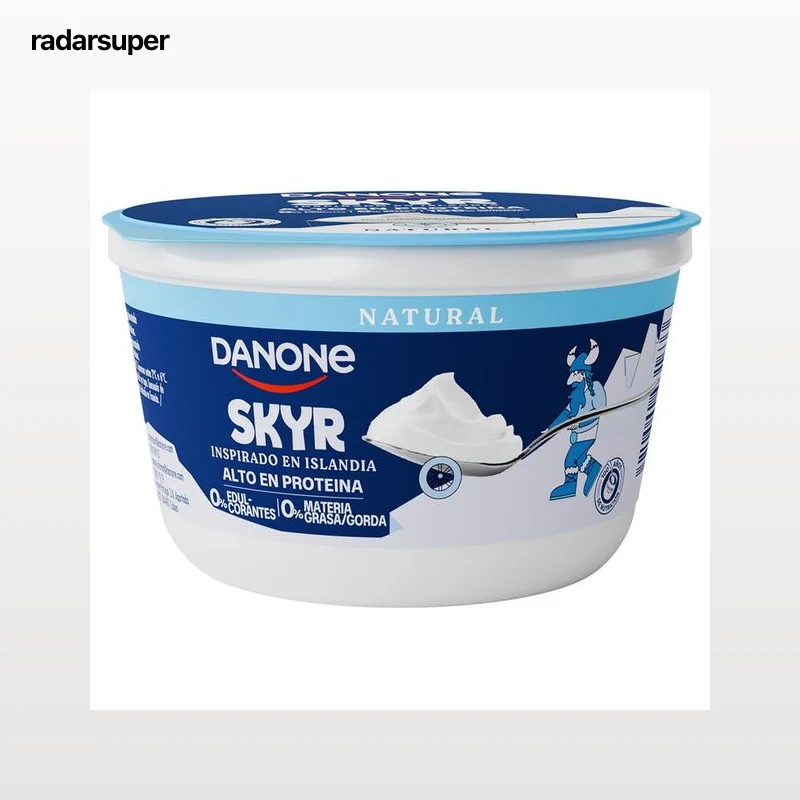 DANONE Skyr natural con alto contenido en proteína y 0% materia grasa 480 g.