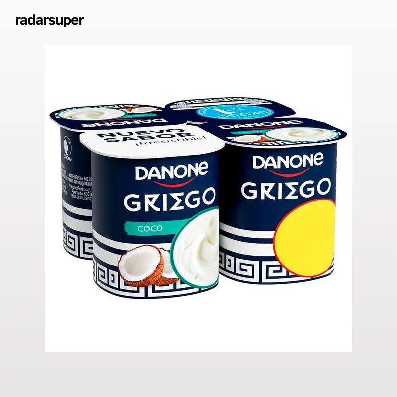 DANONE Yogur griego de coco 4 x 110 g.