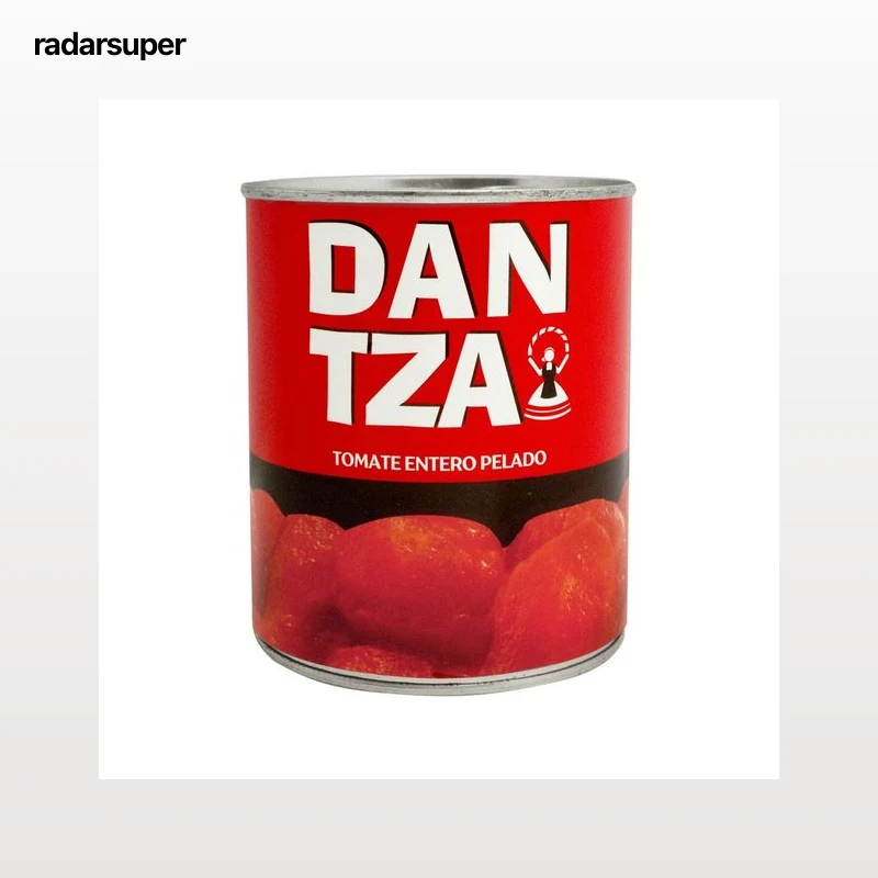 DANTZA Tomate entero pelado en lata de 480 g.