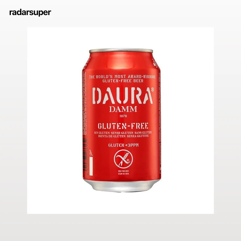 DAURA Cerveza sin gluten DAURA DAMM lata de 33 cl.