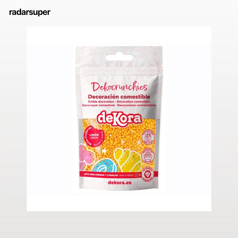 DEKORA Decoración comestible dekocrunchies de limón 100 g.