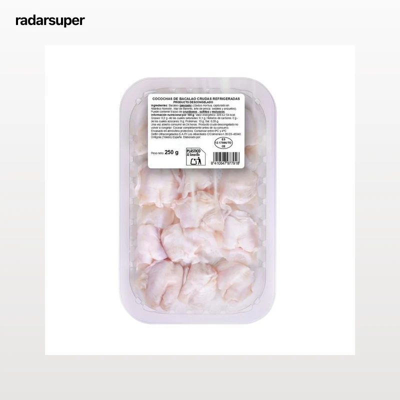 DELFÍN Cocochas de bacalao crudas refrigeradas 250 g.