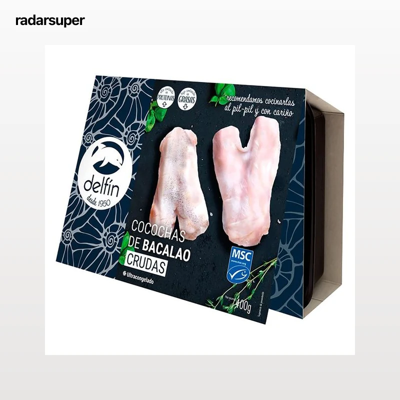 DELFÍN Cocochas de bacalao crudas y ultracongeladas DELFÍN 400 g.