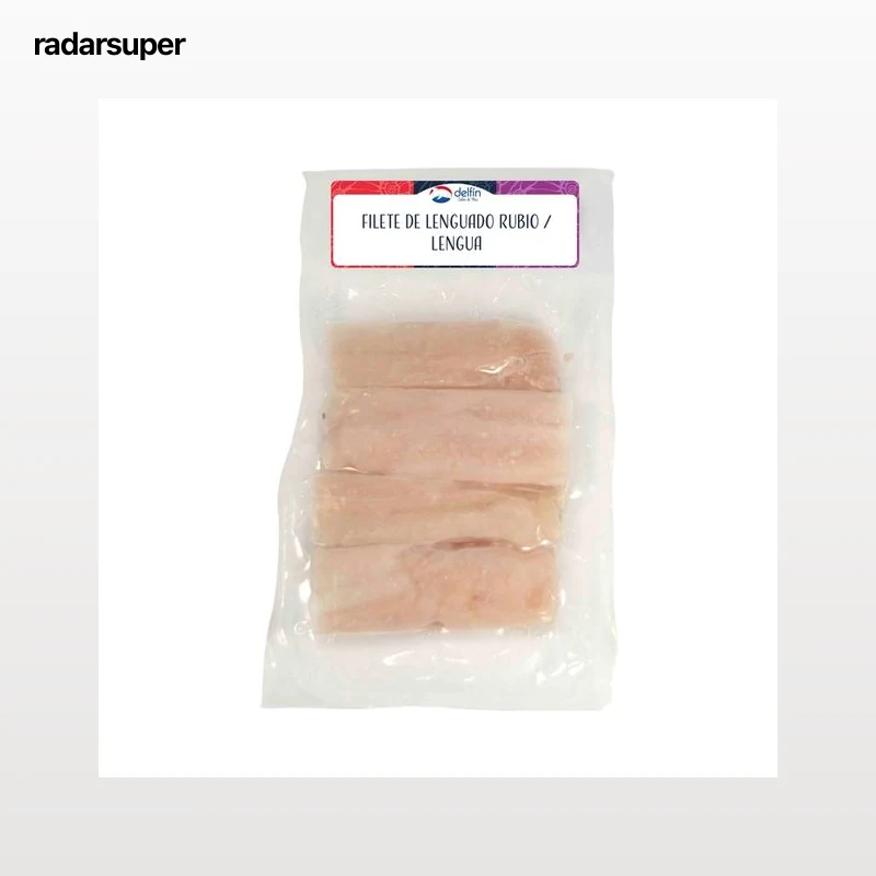 DELFÍN Filetes de lenguado, limpio, ultracongelado y envasado al vacio DELFÍN 180 g.