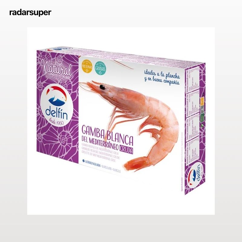 DELFÍN Gamba blanca del Mediterráneo, cruda y ultracongelada DELFÍN (P.N.E) 1 kg.