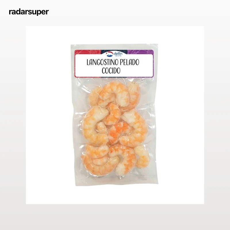 DELFÍN Langostino pelado y cocido, ultracongelado y envsado al vacío DELFÍN 200 g.